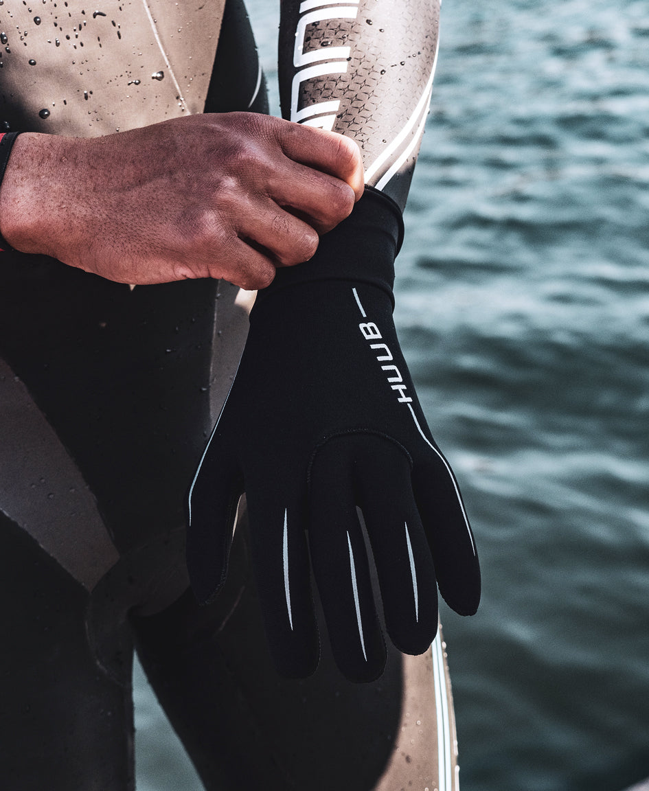 HUUB Neoprene Swim Gloves – 3mm Thermal Open Water Swim Gloves