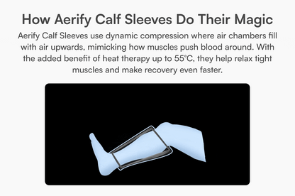 Calf Sleeves air compression – Heat & Massage by Aerify | Wireless Recovery