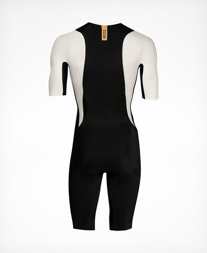 HUUB TC Performance Tri Suit – Fluo Yellow or Black/White – Men's | Long Sleeve, Aero, 3D Pad
